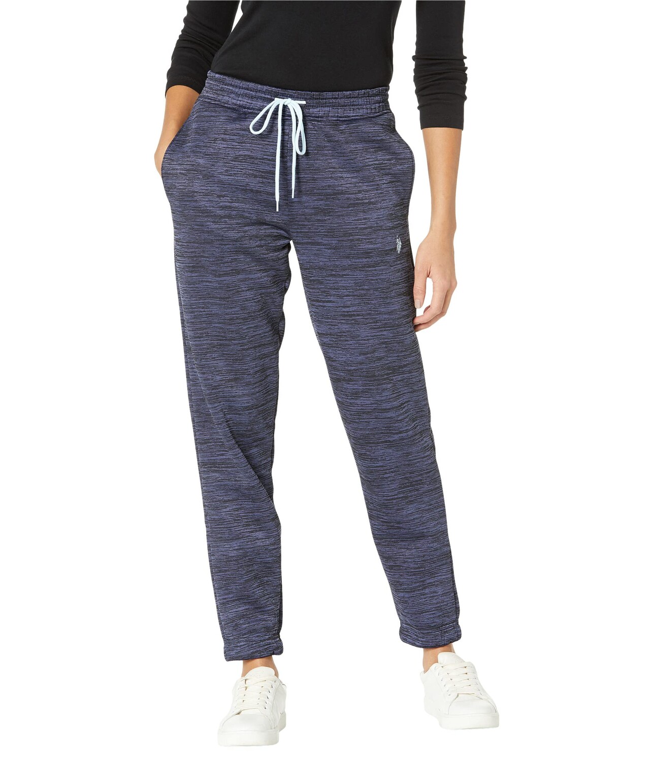 

Джогггеры U.S. POLO ASSN., Space Dye Active Fleece Joggers, Серый