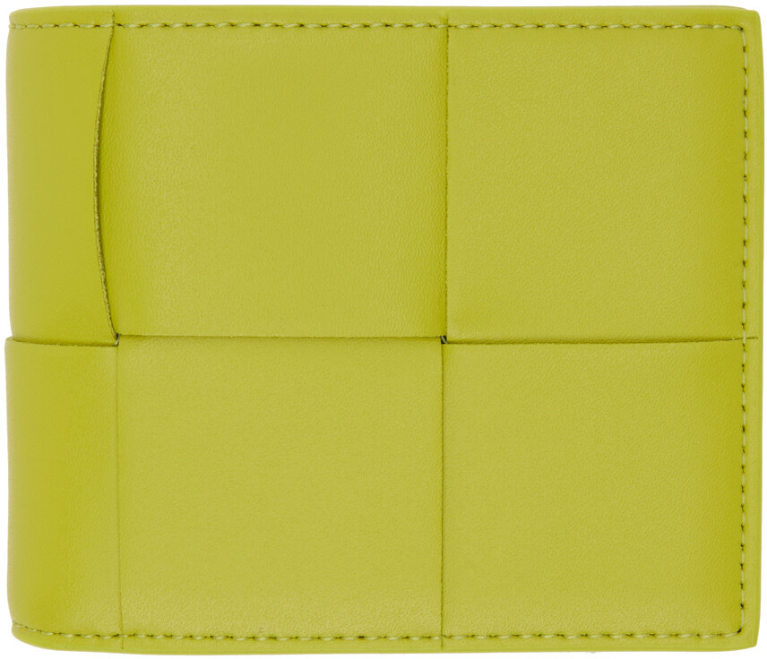 

Желтый кошелек для монет Intrecciato Bifold Bottega Veneta