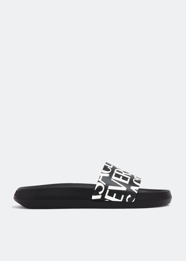 

Шлепанцы VERSACE Logo slides, черный