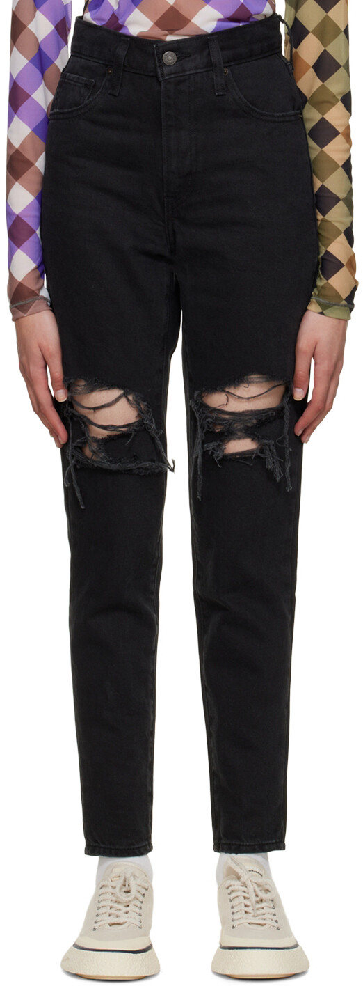 

Черные джинсы для мам Levi's