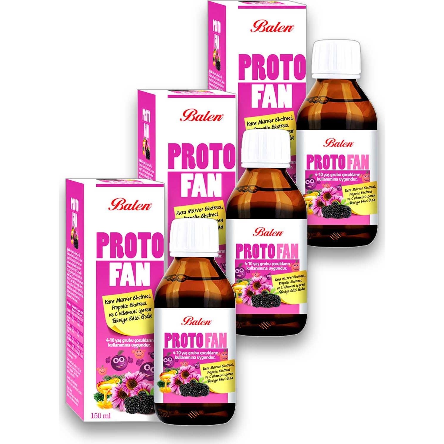 Пищевая добавка Balen Protofan, 3 упаковки по 150 мл витамин с в капсулах ultravit vitamin c 60 мл
