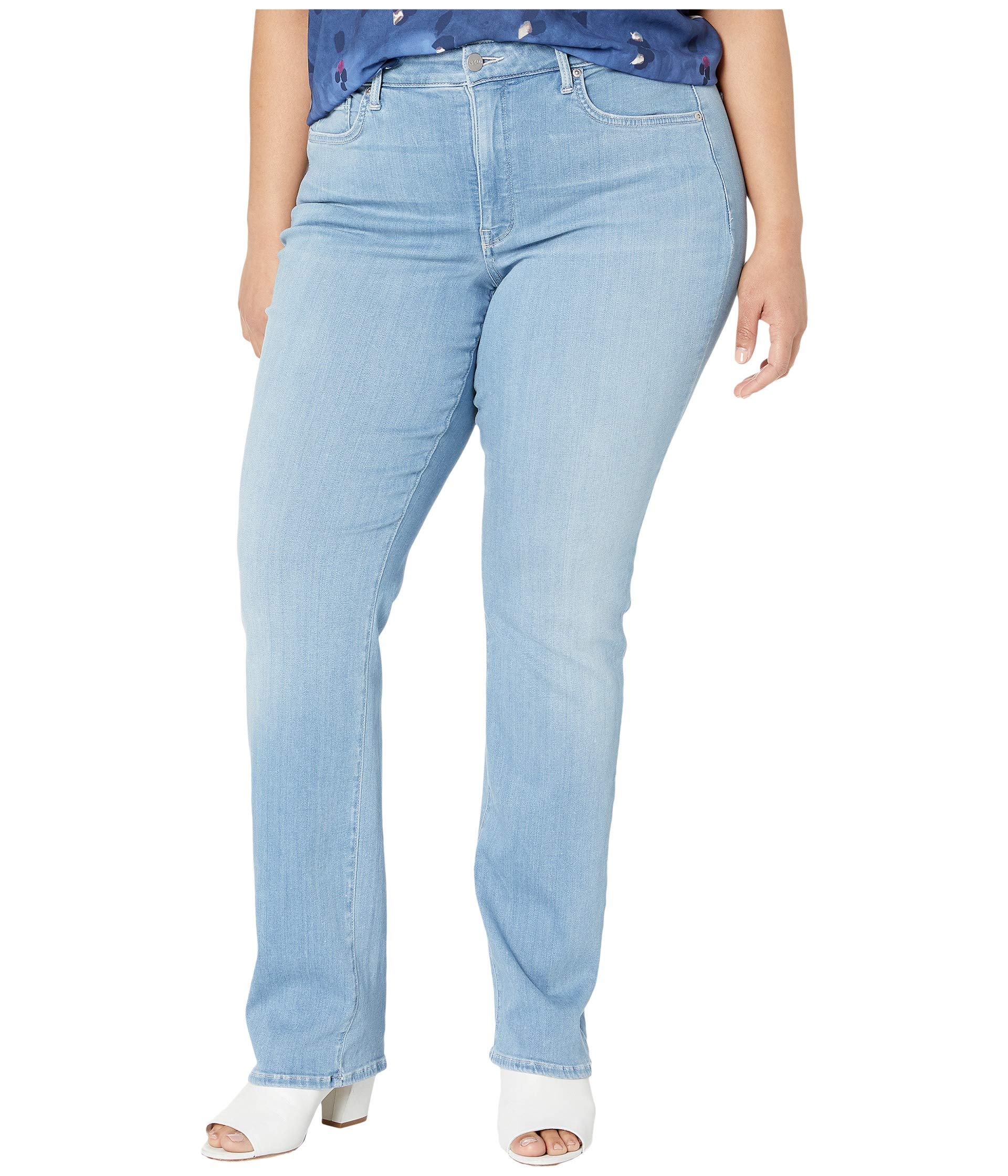 цена Джинсы NYDJ Plus Size, Plus Size Marilyn Straight Jeans in Tropicale