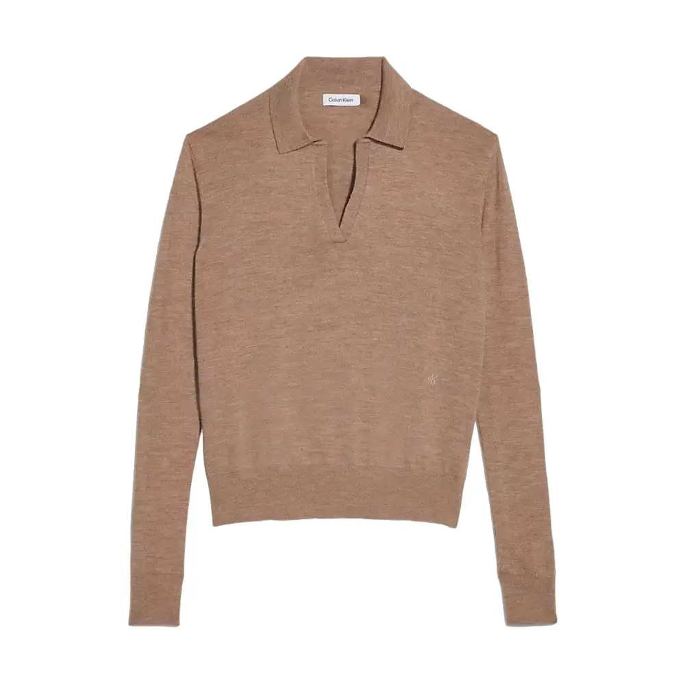 

Свитер Calvin Klein Extra Fine Merino, светло-коричневый