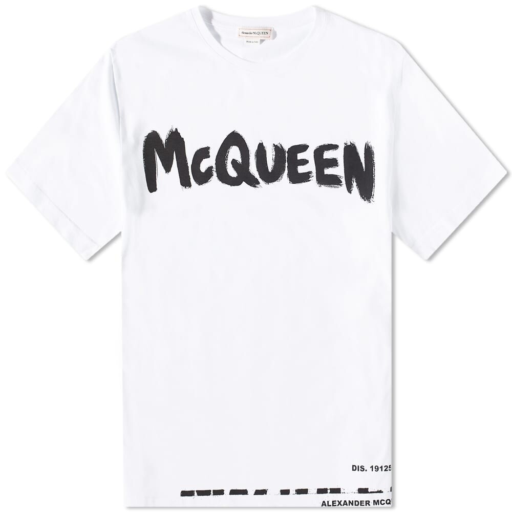 

Футболка Alexander McQueen Grafitti Logo Tee, Серый