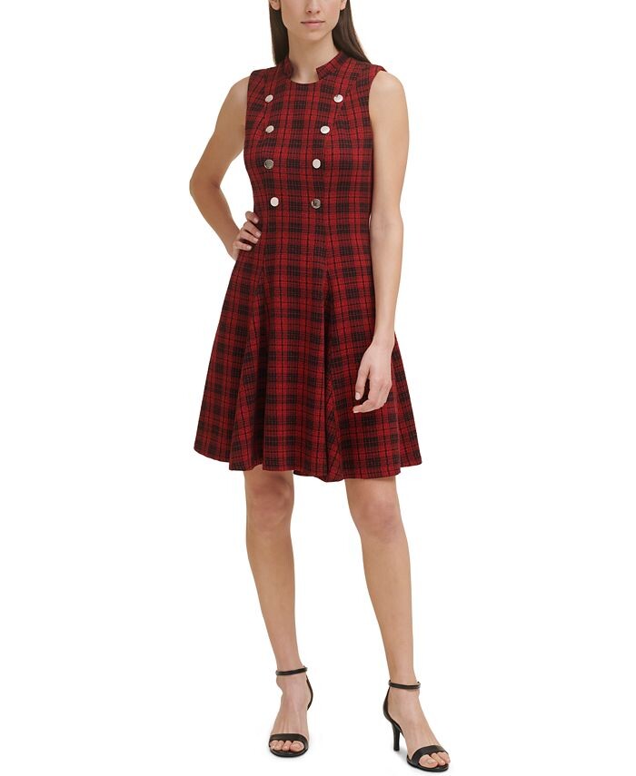 

Плед Fit & Расклешенное платье Tommy Hilfiger, красный