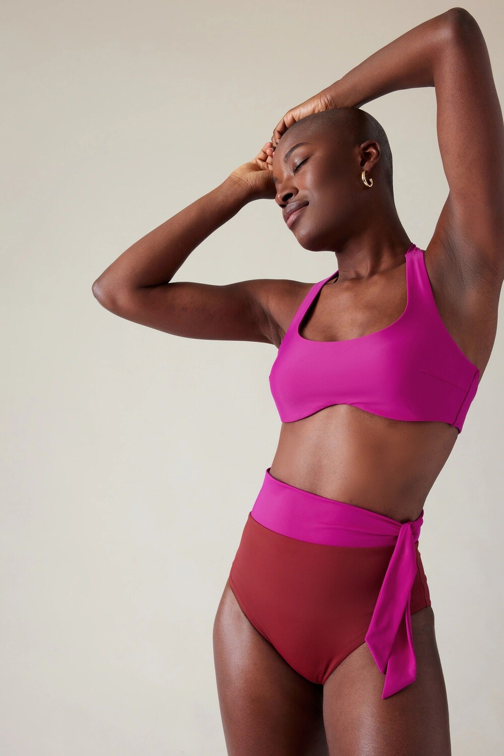 

Топ бикини с открытой спиной Alicia Keys Daybreak Athleta, красный