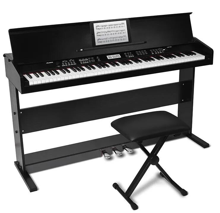 

Цифровое пианино Alesis Virtue, 88 клавиш, с деревянной подставкой и скамьей
