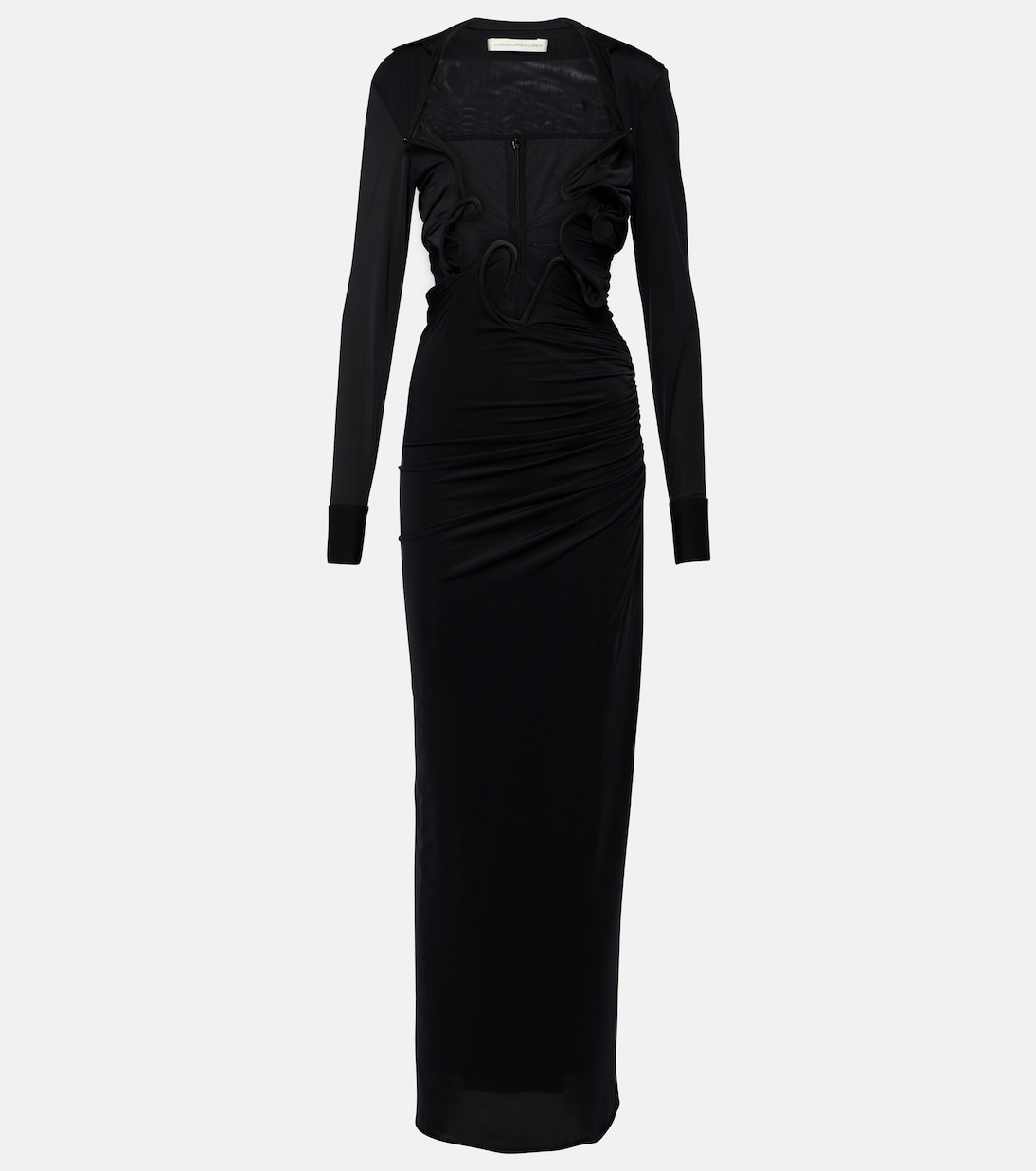 Платье макси venus с вырезами Christopher Esber, черный