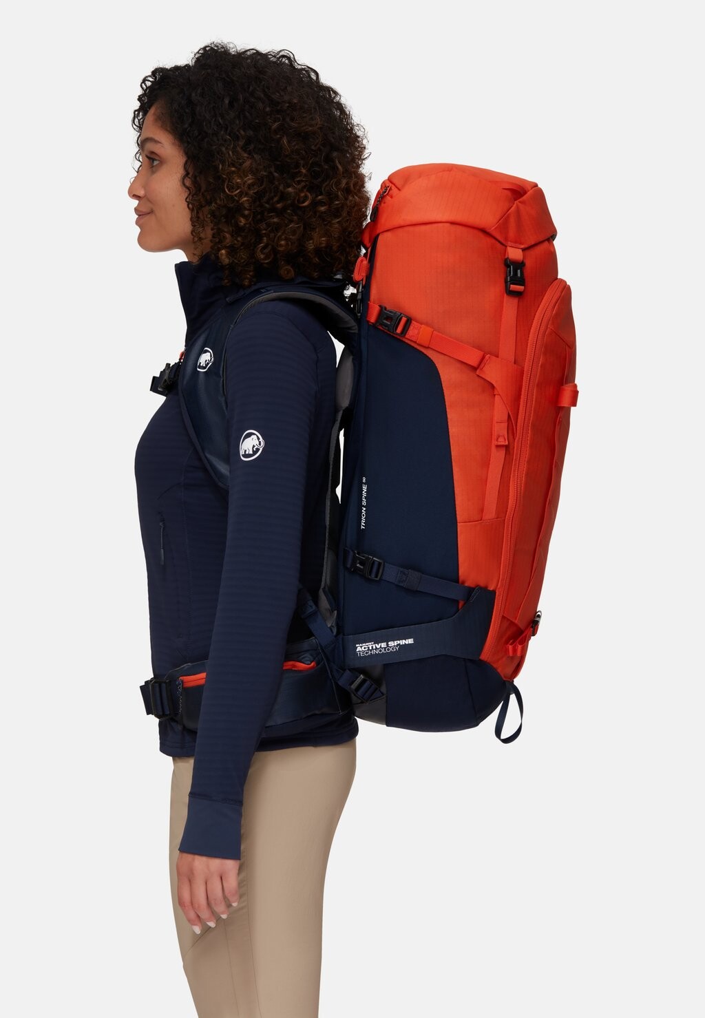 

Трекинговый рюкзак Trion Spine Mammut, цвет hot red marine