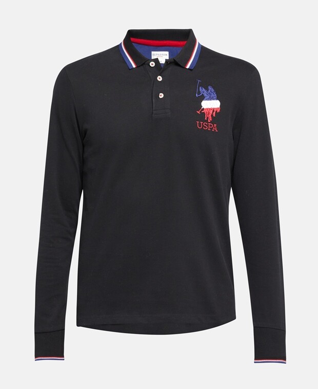 

Рубашка-поло с длинными рукавами U.S. Polo Assn., черный