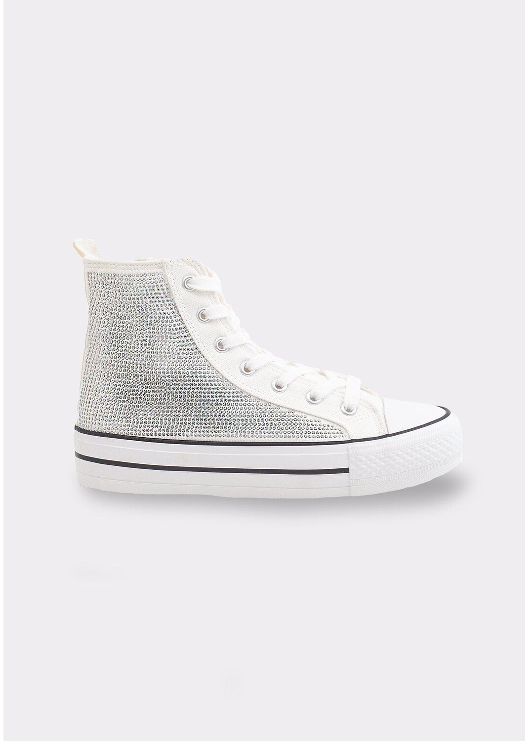 

Высокие кроссовки Crystal Sparkle Canvas High Top Trainers Love Lemonade, белый