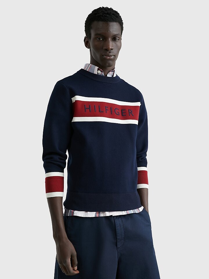 

Свитер с круглым вырезом с флагом Hilfiger Tommy Hilfiger