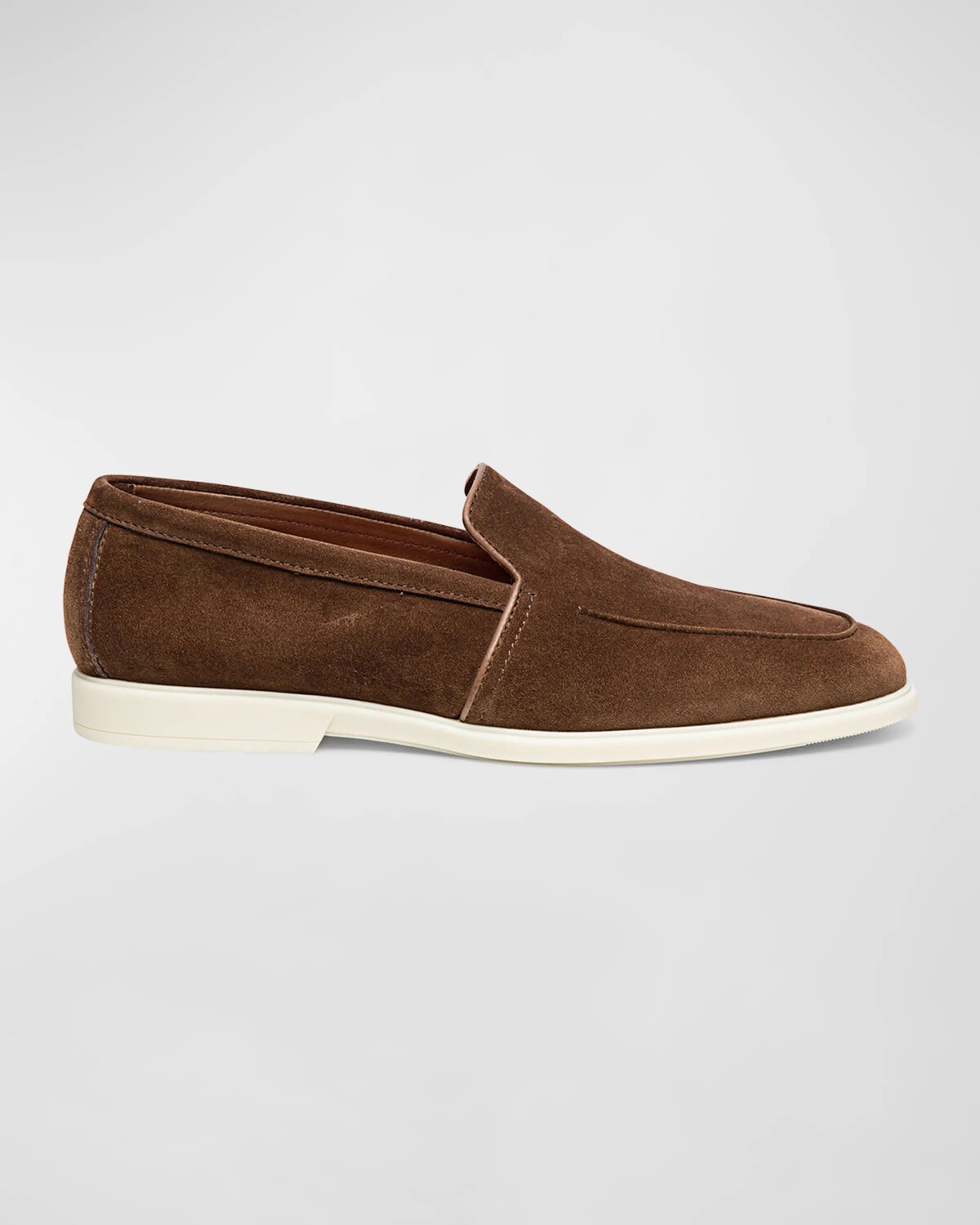 

Мужские замшевые лоферы Malibu Santoni, цвет Medium Brown