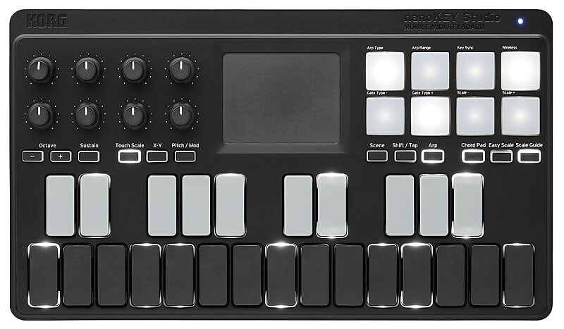 

Контроллер клавиатуры Korg NANOKEYST Bluetooth и Usb Midi NanoKEY Studio