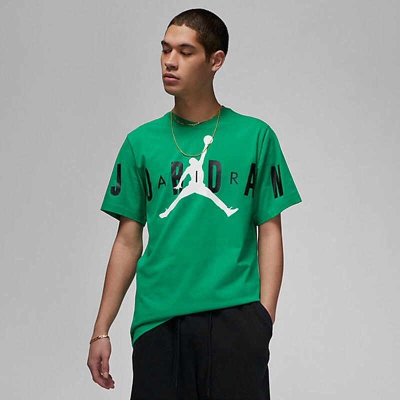 

Футболка Nike Air Jordan, зеленый/белый/черный