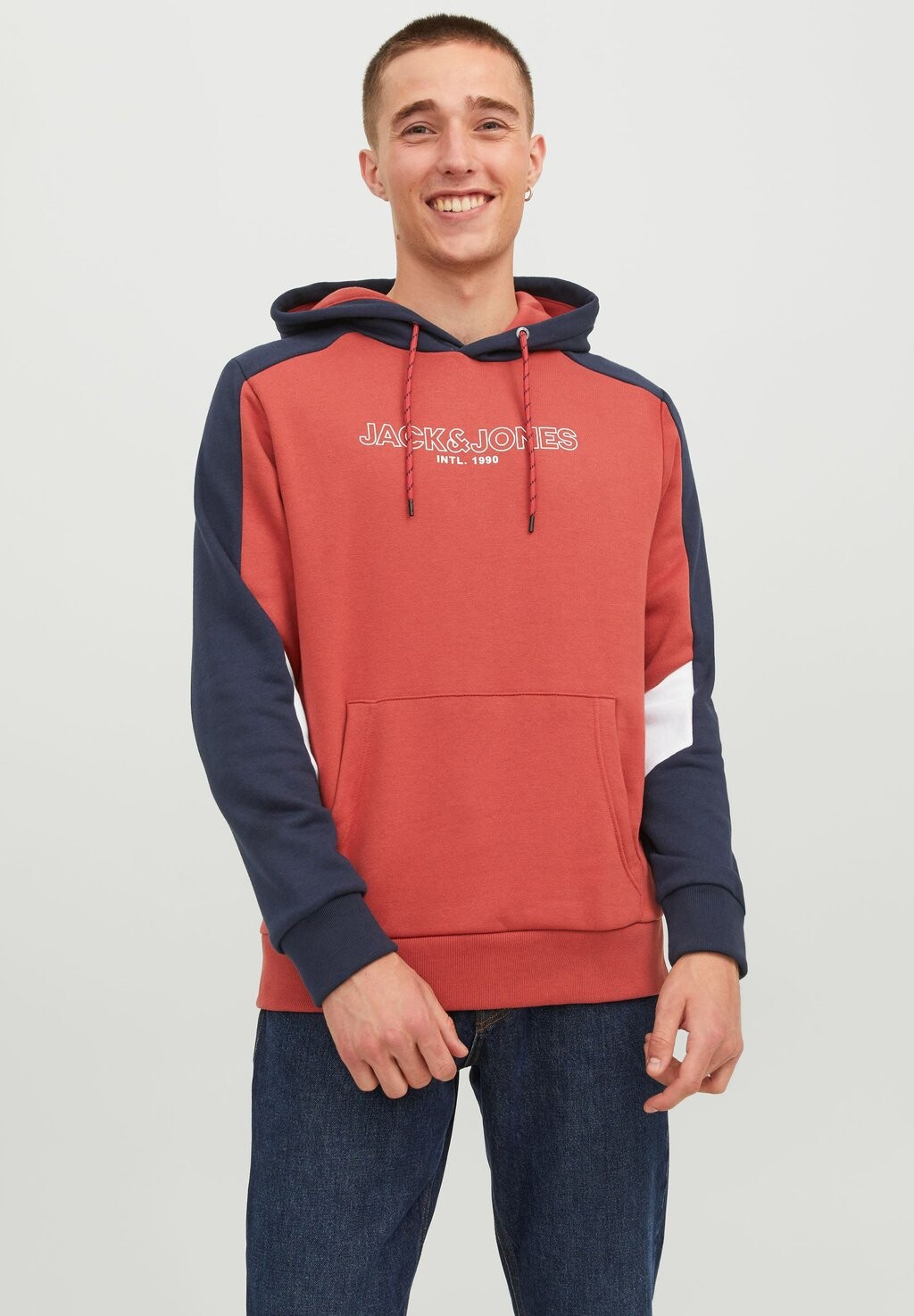 

Толстовка с капюшоном Jjanker Sweat Hood Jack & Jones, цвет cinnabar