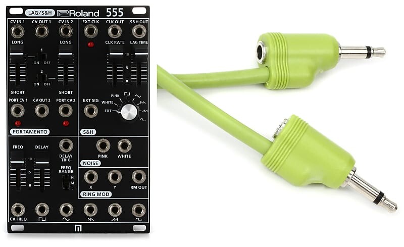 

Roland System-500 555 Eurorack Utility Module Bundle с кабелем Tiptop Audio Stackable Eurorack Patch Cable — 20 см, зеленый Roland + Tiptop Audio SYS-555=1 Stackcable 20cm=1
