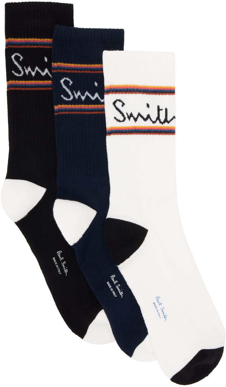 

Набор из трех разноцветных спортивных носков Mainline Paul Smith