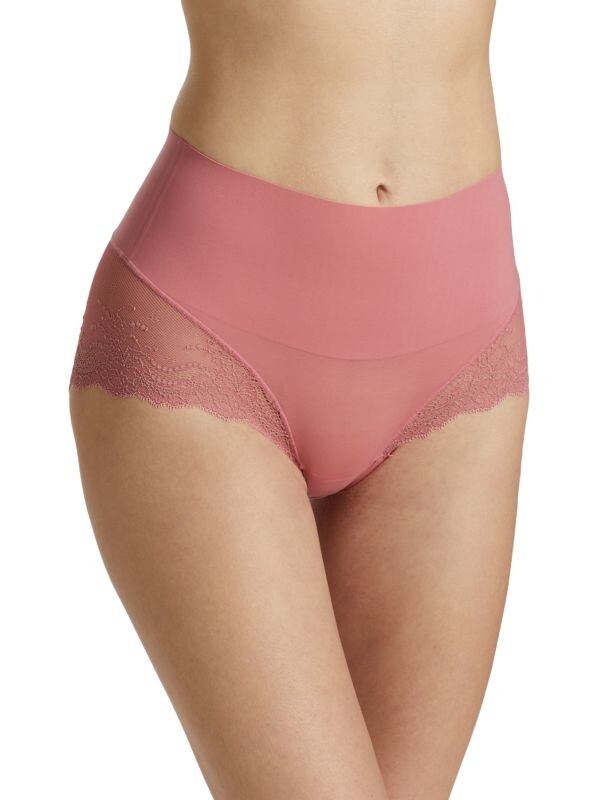 

Незаметные кружевные хипстерские трусики Spanx Ballet rouge