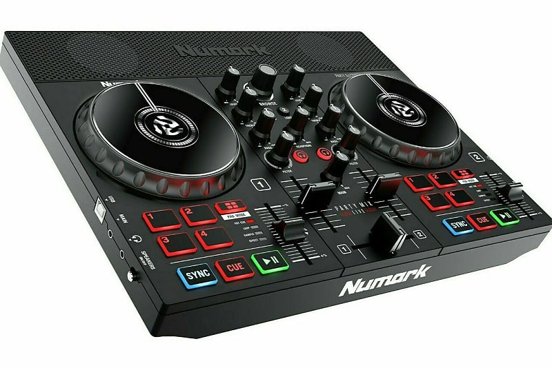 Numark Party Mix Live DJ Controller со встроенным световым шоу и динамиками Party Mix Live DJ Controller with Built-In Show and Speakers 1pcs gs 100a brake lights strobe controller led tail light controller box with fast and slow flash warning function