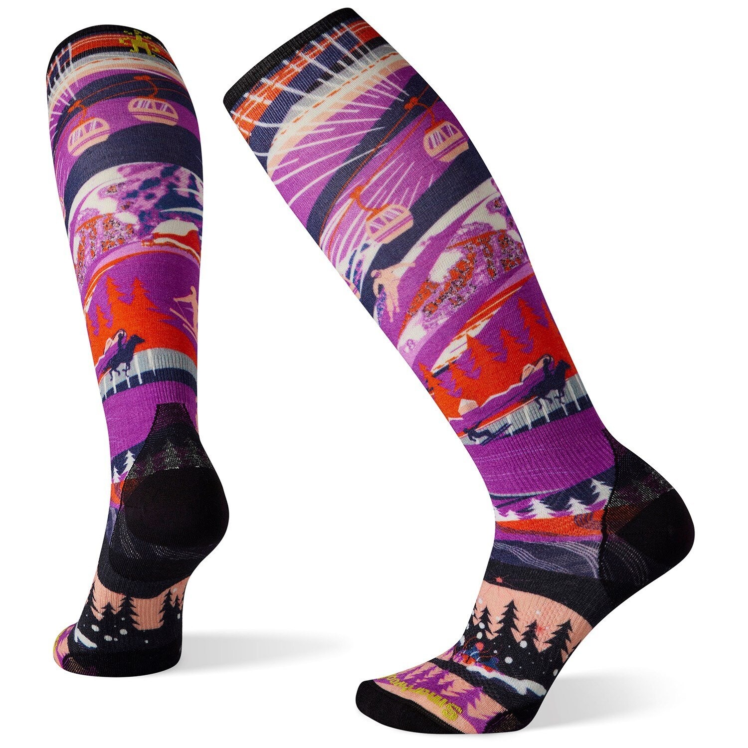 

Носки Smartwool Performance Ski Zero Cushion Skication с принтом Skication, фиолетовый / черный