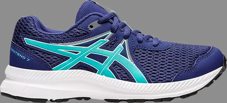 

Кроссовки contend 7 gs 'dive blue sea glass' Asics, синий