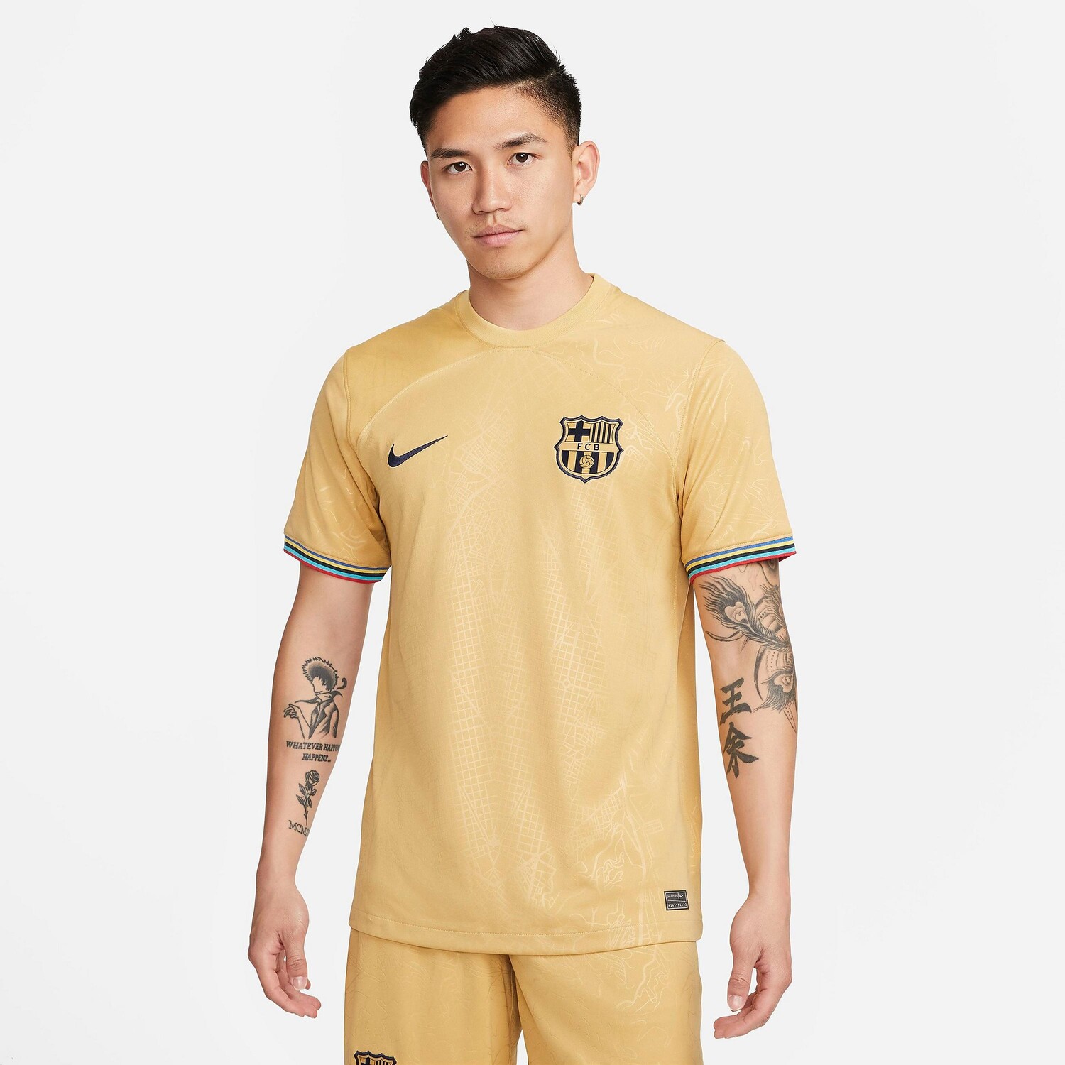

Мужская футболка Nike FC Barcelona 2022-23 Stadium Away Soccer, желтый