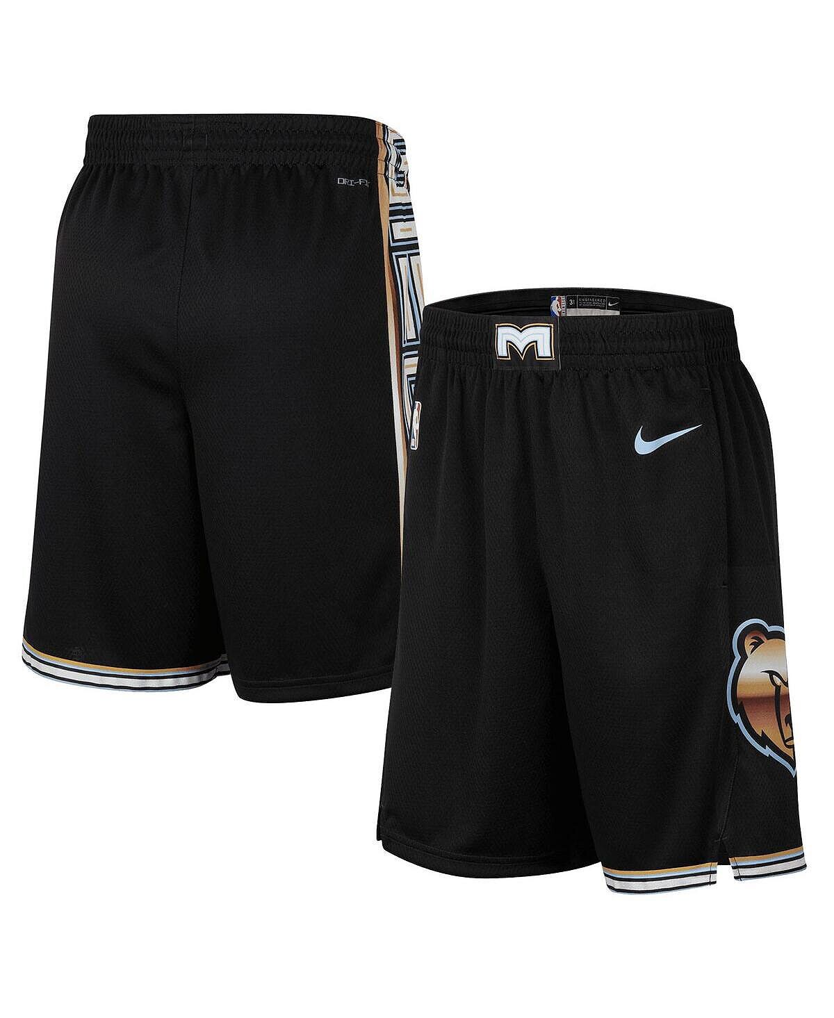 

Мужские черные шорты memphis grizzlies 2022/23 city edition swingman Nike, черный