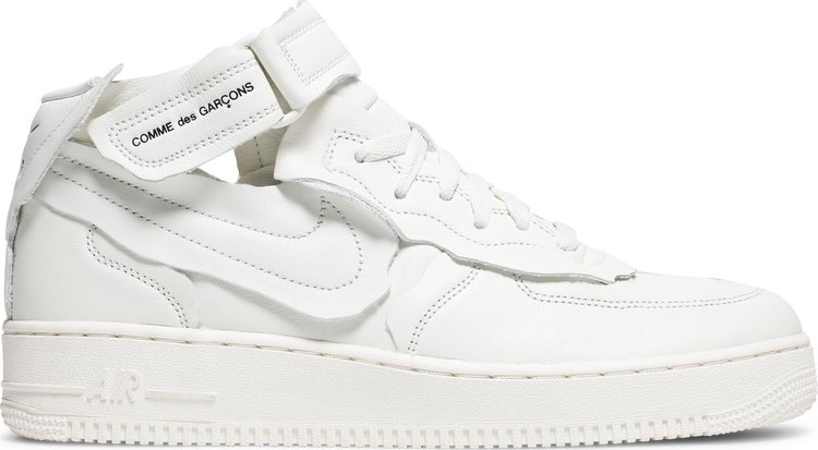 Nike Comme des Garcons x Air Force 1 Mid Triple White CDEK.Shopping