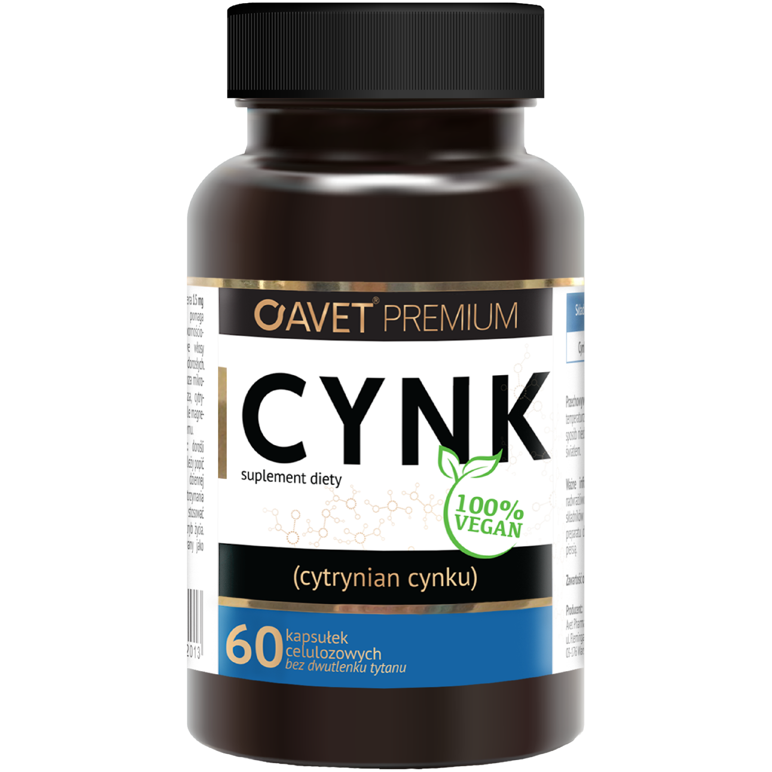 Avet Premium Cynk биологически активная добавка, 60 капсул/1 упаковка биологически активная добавка tetralab индол premium plus с пиперином 60 мл