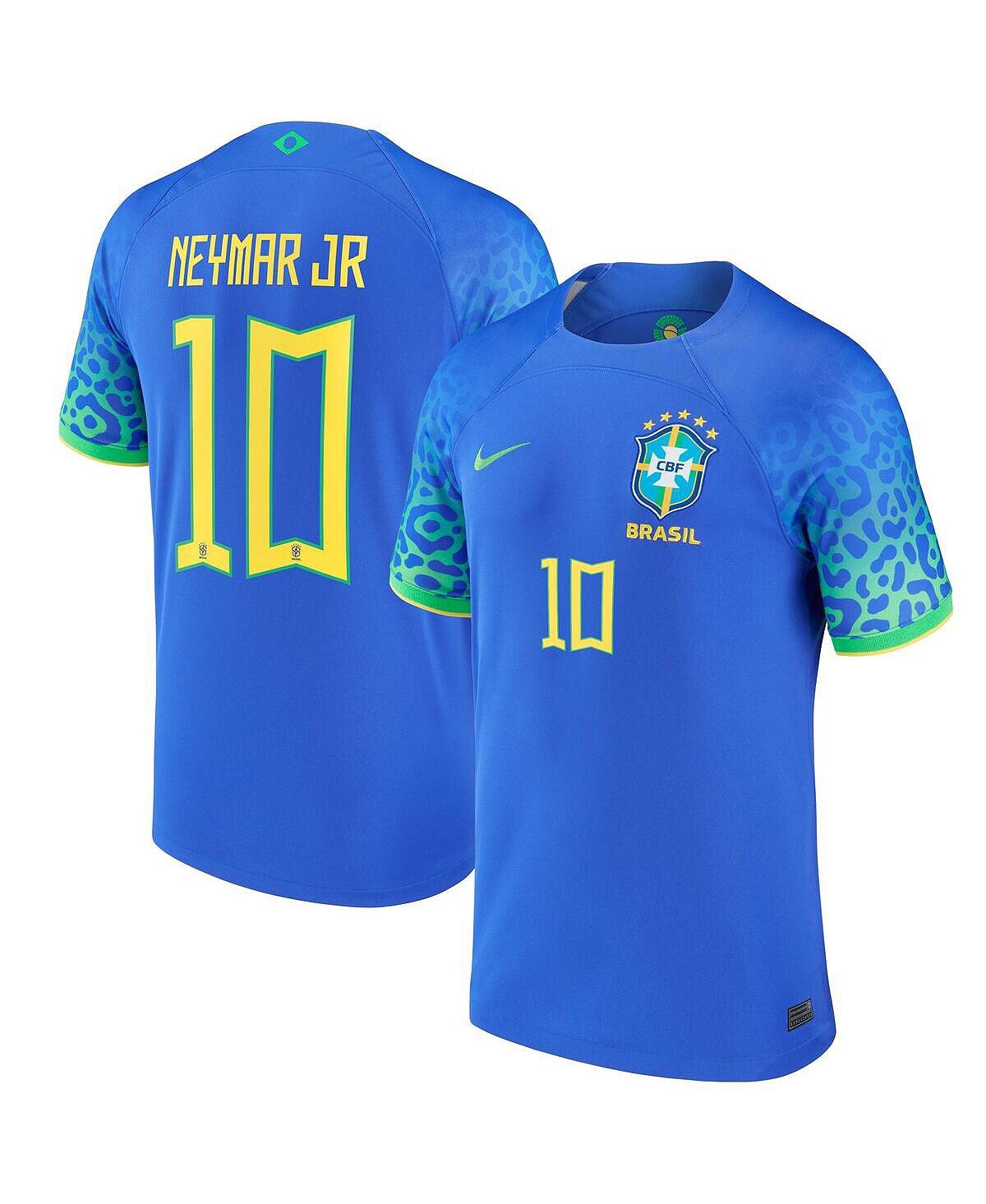 

Футболка Nike Men's Neymar Jr. Blue Brazil National Team 2022/23 Away Breathe Stadium Replica Player, синий