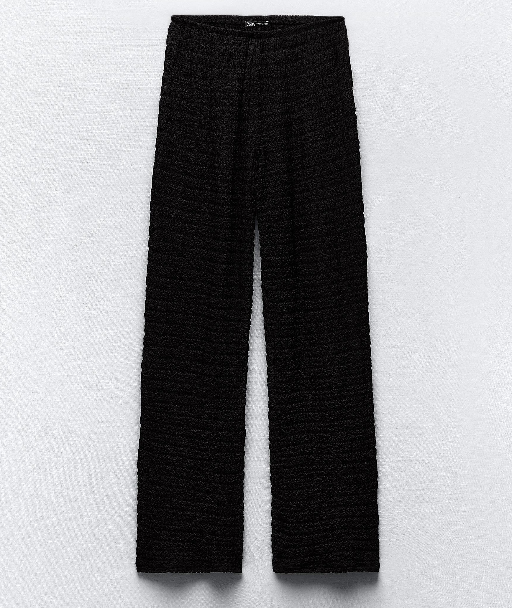 Брюки Zara Textured, черный брюки zara textured limited edition песочный