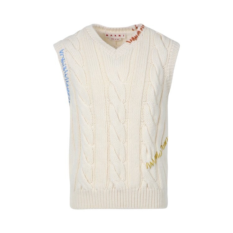 

Свитер Marni Sleeveless V-Neck Sweater 'Natural White', белый