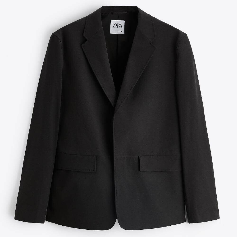 

Пиджак Zara Comfort Performance Technical, черный