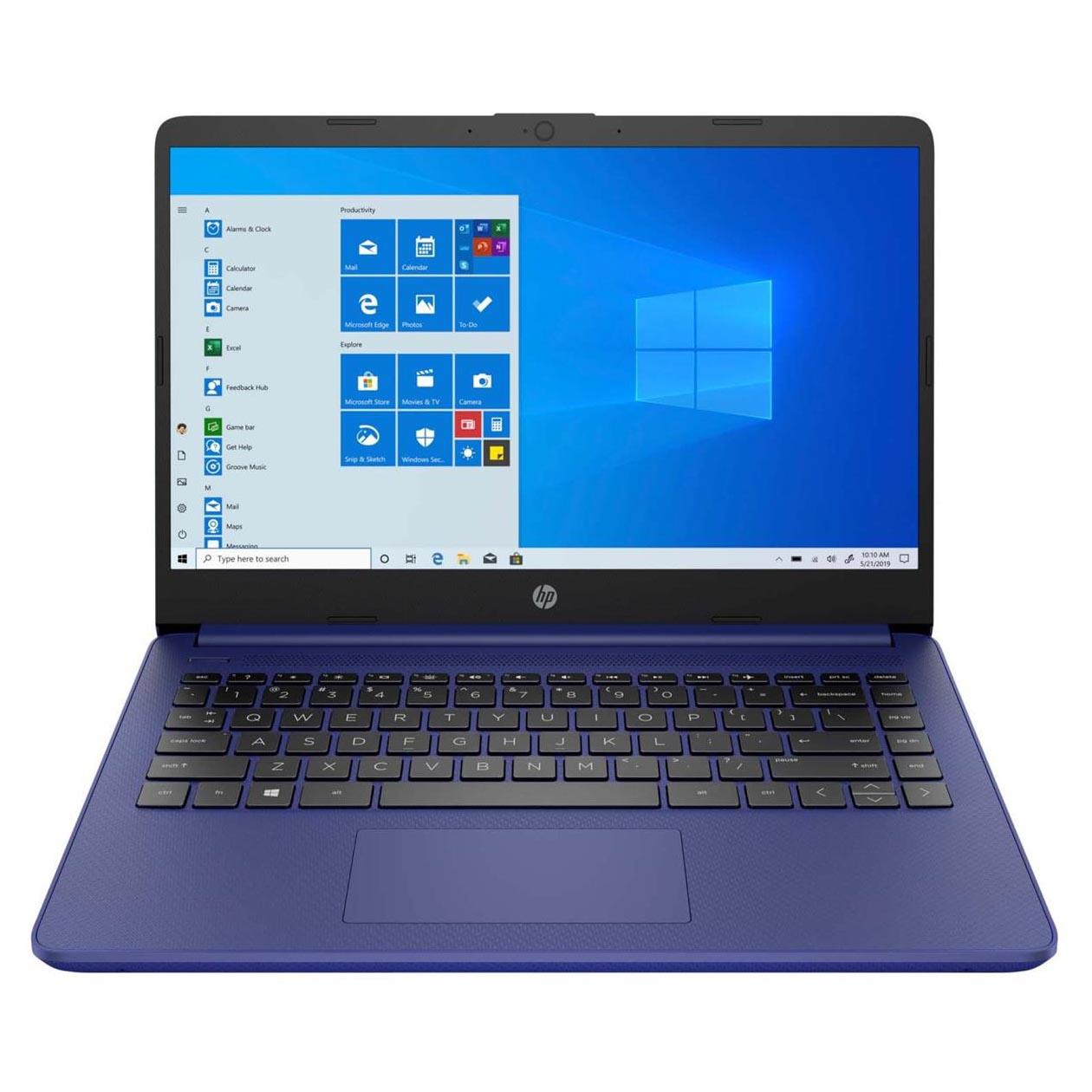 Ноутбук HP 14-dq0050nr, 14 HD Сенсорный, 4Гб/64Гб, Celeron N4020, сине-фиолетовый, английская клавиатура ноутбук hp laptop 14 dq0055dx 14 4гб 64гб intel celeron n4120 intel uhd graphics синий английская клавиатура