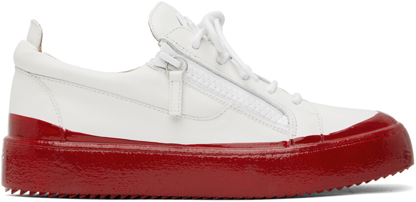 

Бело-красные кроссовки Frankie Match Giuseppe Zanotti