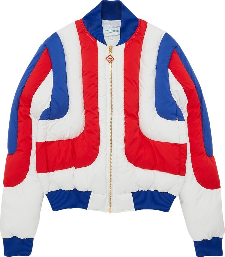 

Пуховик Casablanca Curve Puffer 'Red/White/Blue', разноцветный