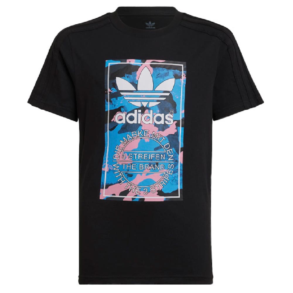 Футболка Adidas Originals, черный/синий/розовый/белый