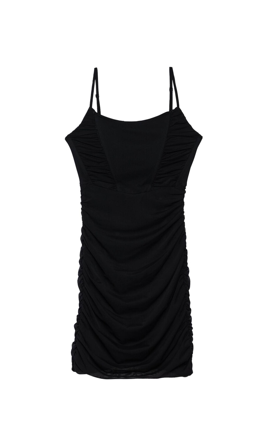 

Короткое корсетное платье из тюля со сборками Stradivarius