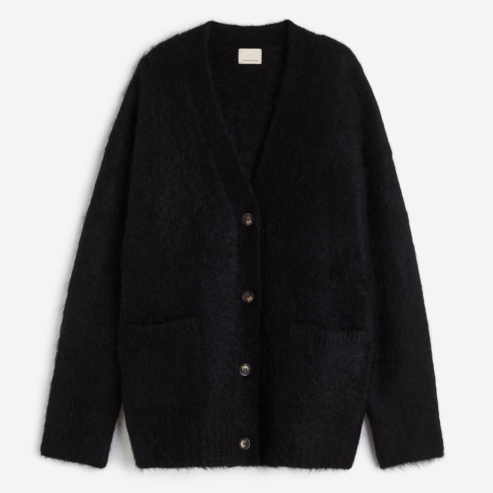 

Кардиган H&M Mohair-blend, черный