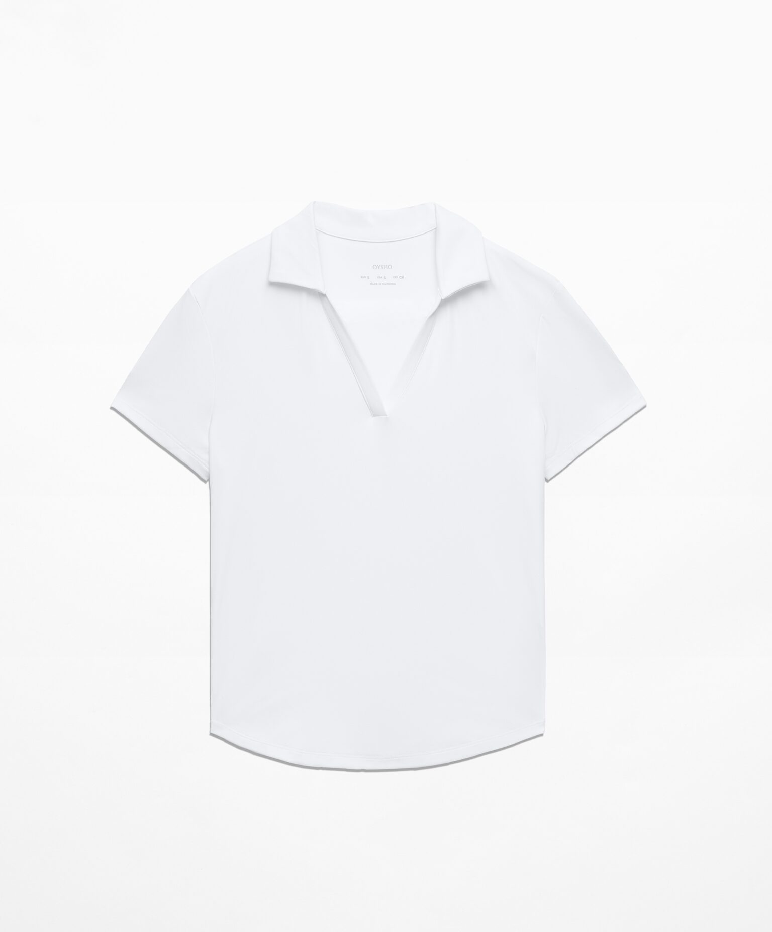 Футболка поло Oysho Comfortlux, белый футболка укороченная oysho back detail comfortlux белый
