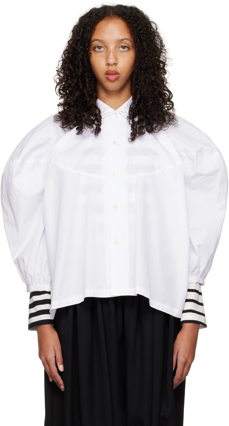 

Белая рубашка с пышными рукавами Comme des Garçons Girl