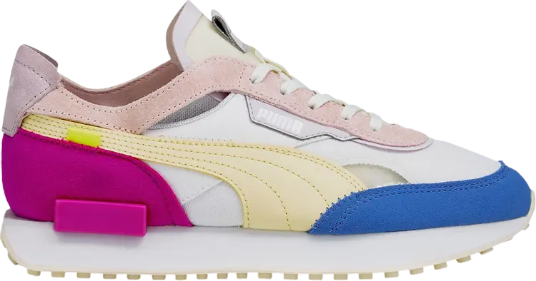 женские кроссовки puma future rider cut out vintage Кроссовки Puma Wmns Future Rider Cut-Out White Anise Flower, белый