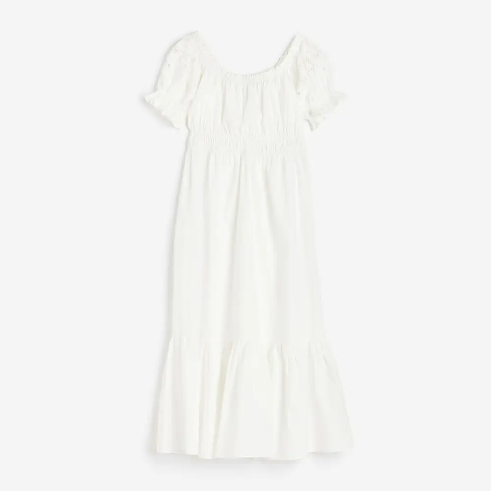 

Платье H&M Off-the-shoulder Cotton, белый