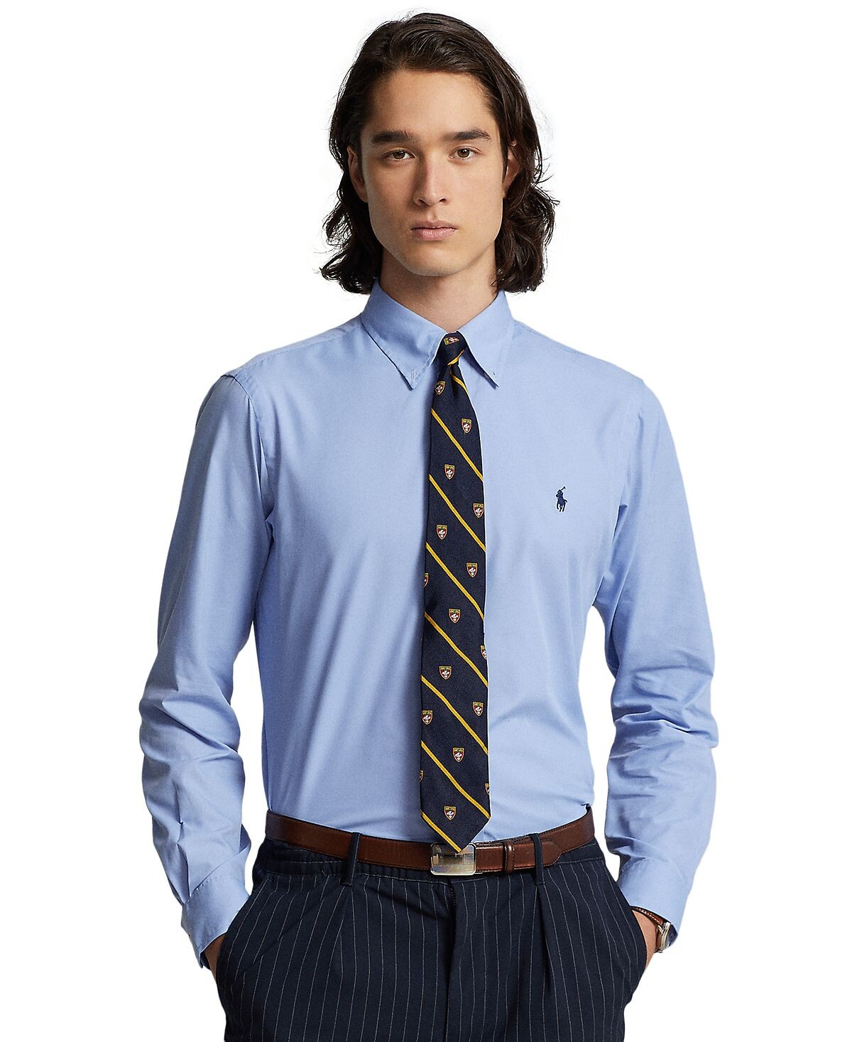 

Мужская спортивная рубашка классического кроя из твила Polo Ralph Lauren, мульти