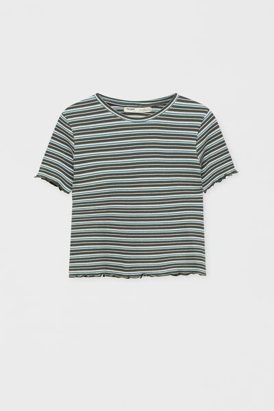 

Полосатая клетчатая футболка PULL&BEAR