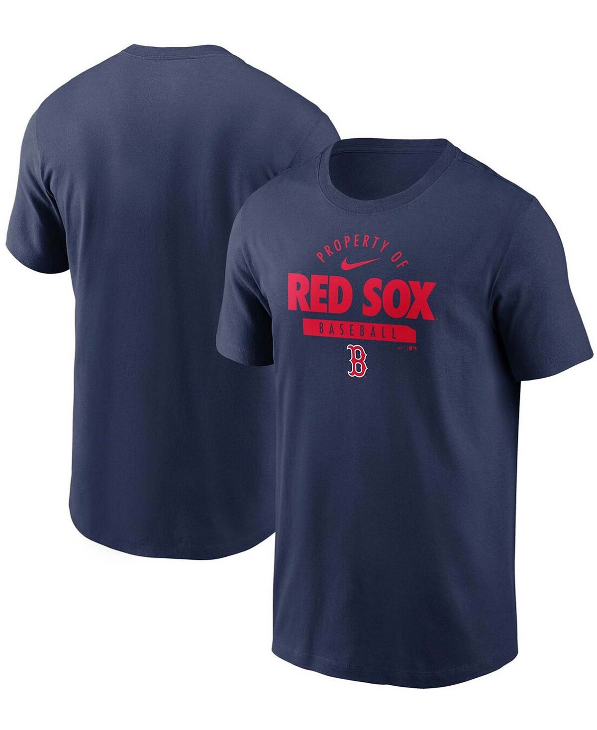 

Мужская темно-синяя футболка boston red sox primetime property of practice Nike, синий