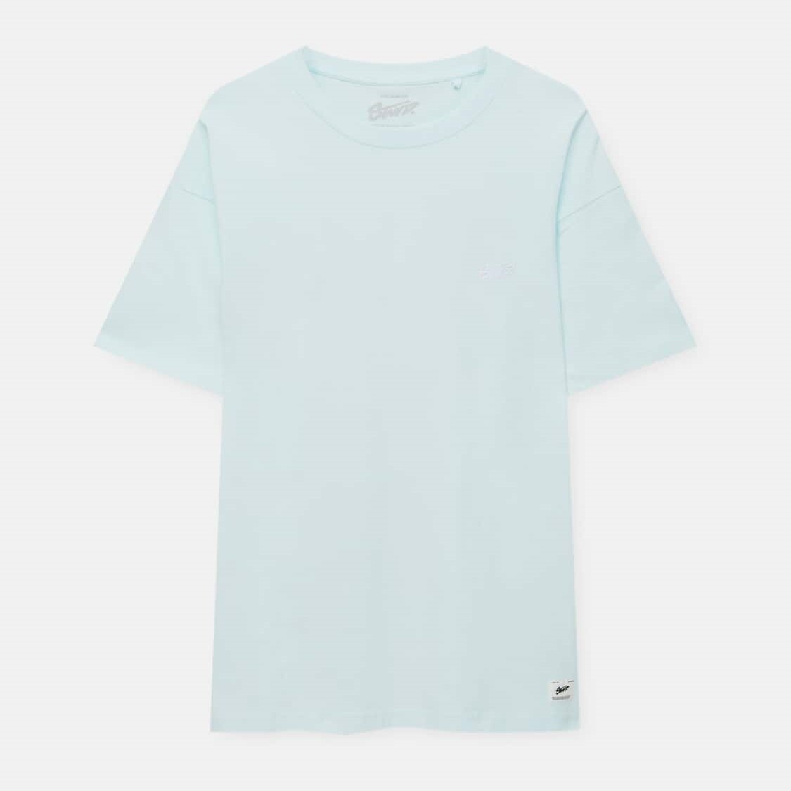 

Футболка Pull&Bear Short Sleeve Stwd, светло-бирюзовый, Зеленый