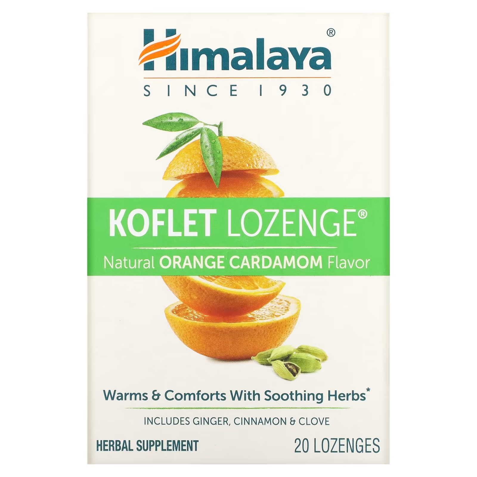 Травяная Добавка Himalaya Koflet, натуральный апельсиновый / кардамон, 20 пастилок himalaya koflet леденцы натуральный апельсиновый кардамон 20 пастилок