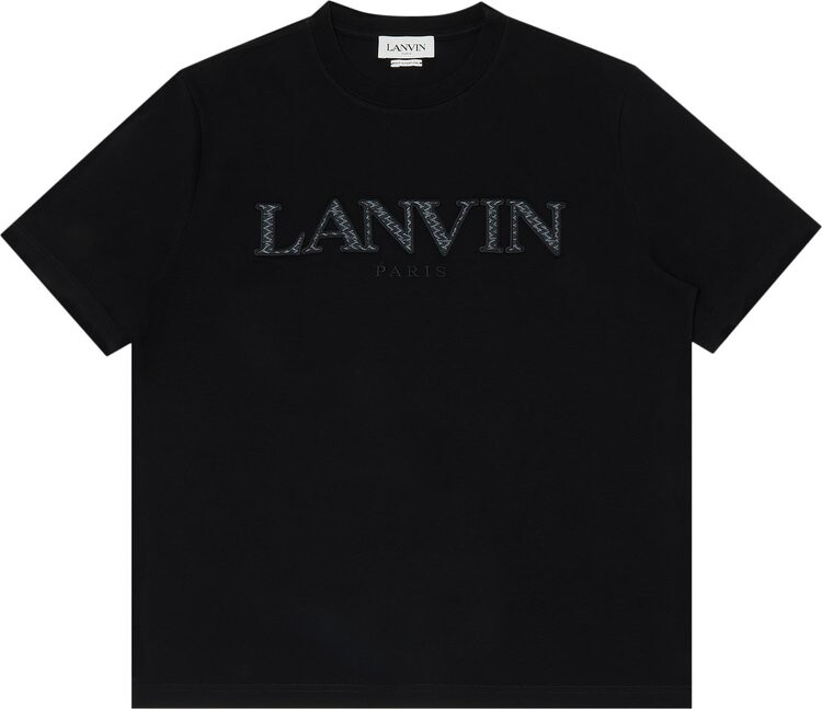 

Футболка Lanvin Tonal Embroidery T-Shirt 'Black', черный